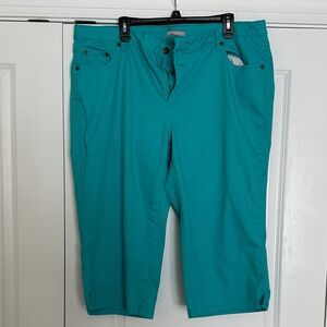 Teal Jeans Capris Sz 18W